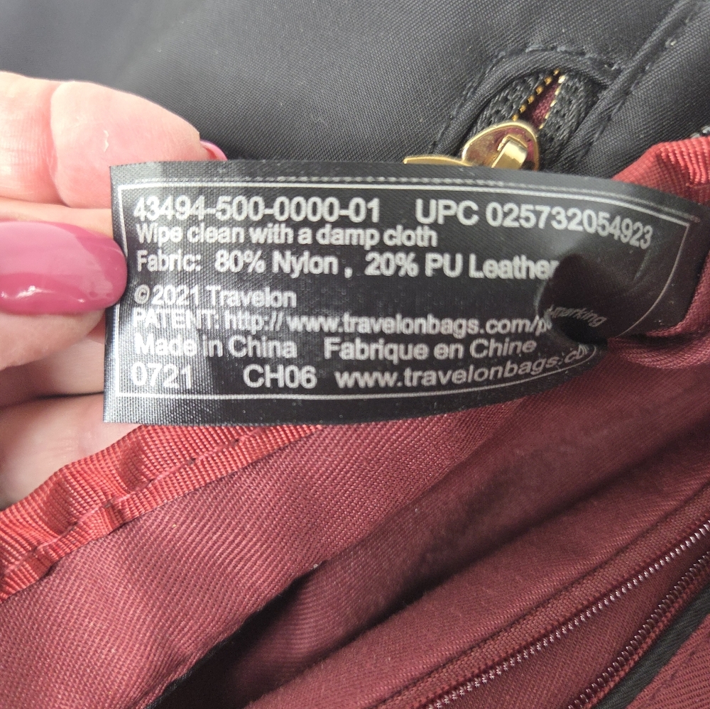 Travelon Addison Antitheft Black Backpack - Picture 10 of 12
